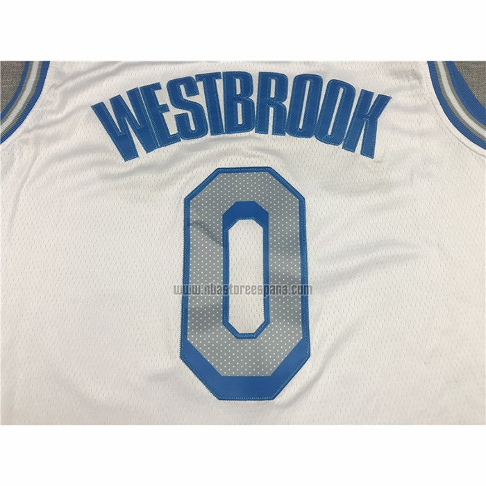 Camiseta Los Angeles Lakers Russell Westbrook NO 0 Ciudad 2020-21 Blanco